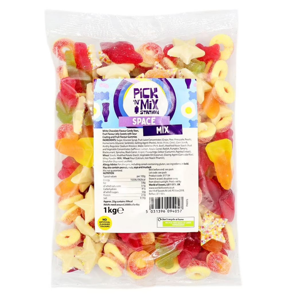 Pick n Mix Station Space Mix Bag 1kg (Pre-Made)