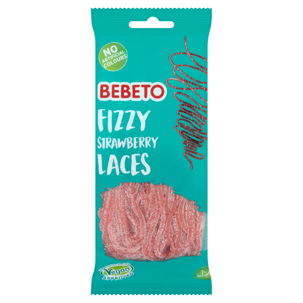 Bebeto Fizzy Strawberry Laces 160gfrom joyofsweeys.com