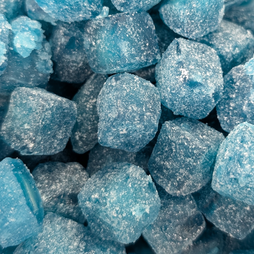 Sour Blue Raspberry Cubes (100g) (Vegan)