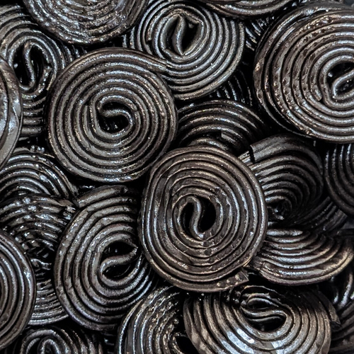 Black Liquorice Wheels (100g) from joyofsweets.com