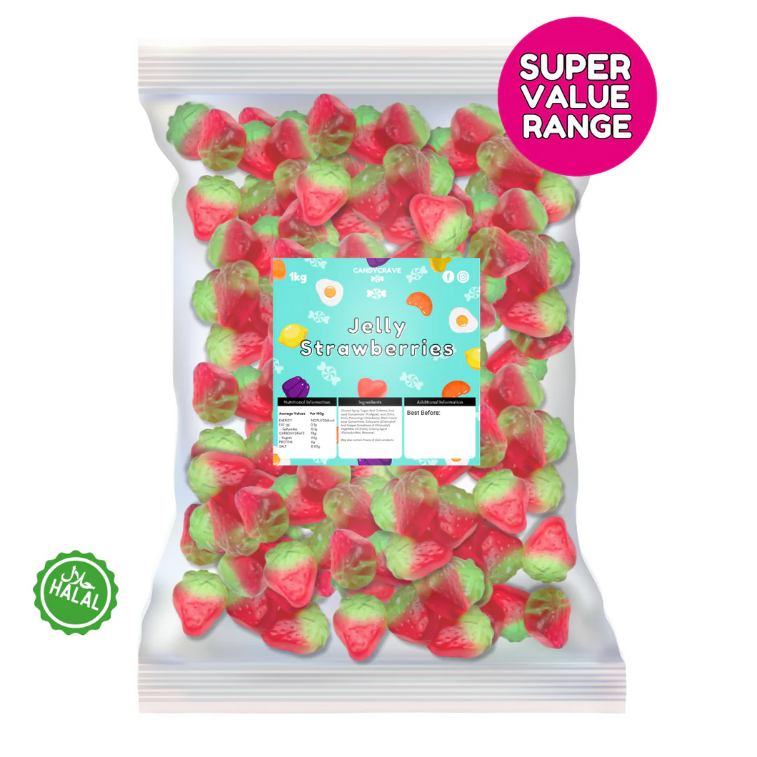 Jelly Strawberries 1kg (Halal)