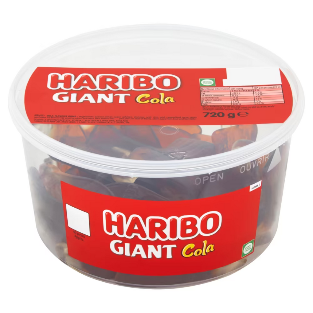 Haribo Giant Cola Bottles Tub 720g