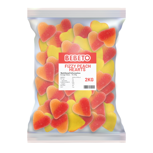 Bebeto Peach Hearts 2kg (Halal)